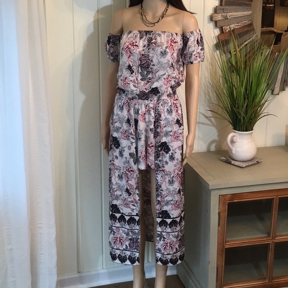 Overstock Sale CAP SLEEVE MAXI ROMPER HI LO - Picture 6 of 7